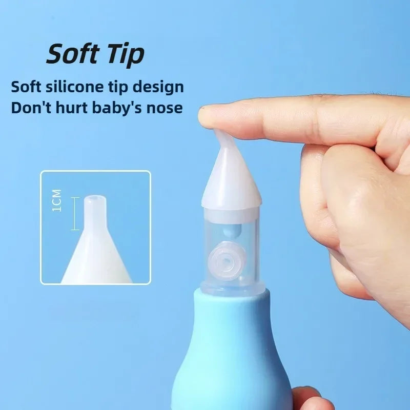 Silicone Baby Nasal Aspirator Suction Pump Infant Nose Cleaner Children Kids Soothing Nose Cleaning Device Nasal Cleaning Tools