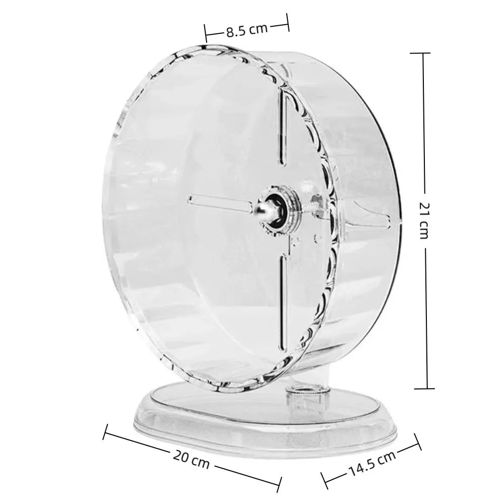 1pc Silent Hamster Running Wheel Easy To Disassemble Transparent Running Exercise Toy Widened Pet Exercise Wheel