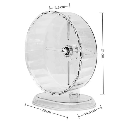 1pc Silent Hamster Running Wheel Easy To Disassemble Transparent Running Exercise Toy Widened Pet Exercise Wheel