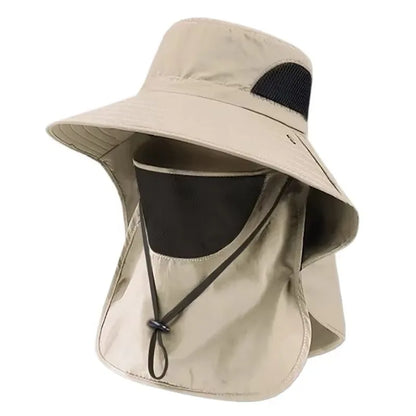 Men's Summer Fishing Hat Wide Brim UV Protection Cap for Outdoor Sports Climbing Lightweight Sun Hat Fishing Cap
