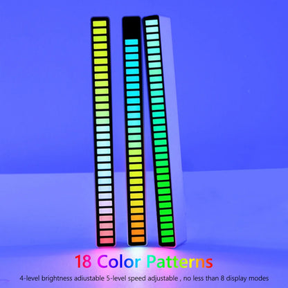 Music Rhythm Activated LED Light Strip RGB Car Ambient Lamp Bar Party Decoration