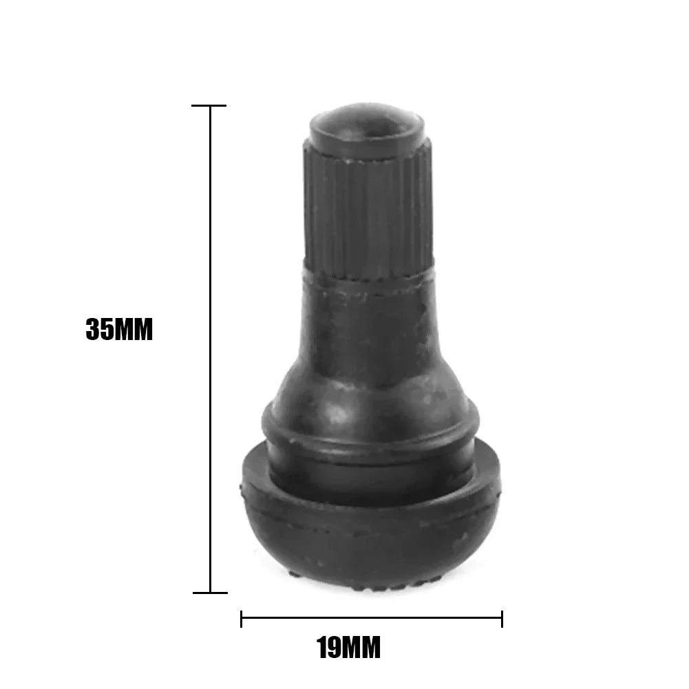 Universal 100Pcs TR414 Snap-in Tire Valve Stem Car Vacuum Tire Tubeless Tyre Valve Rubber Stems Wheels Parts Car Accessories