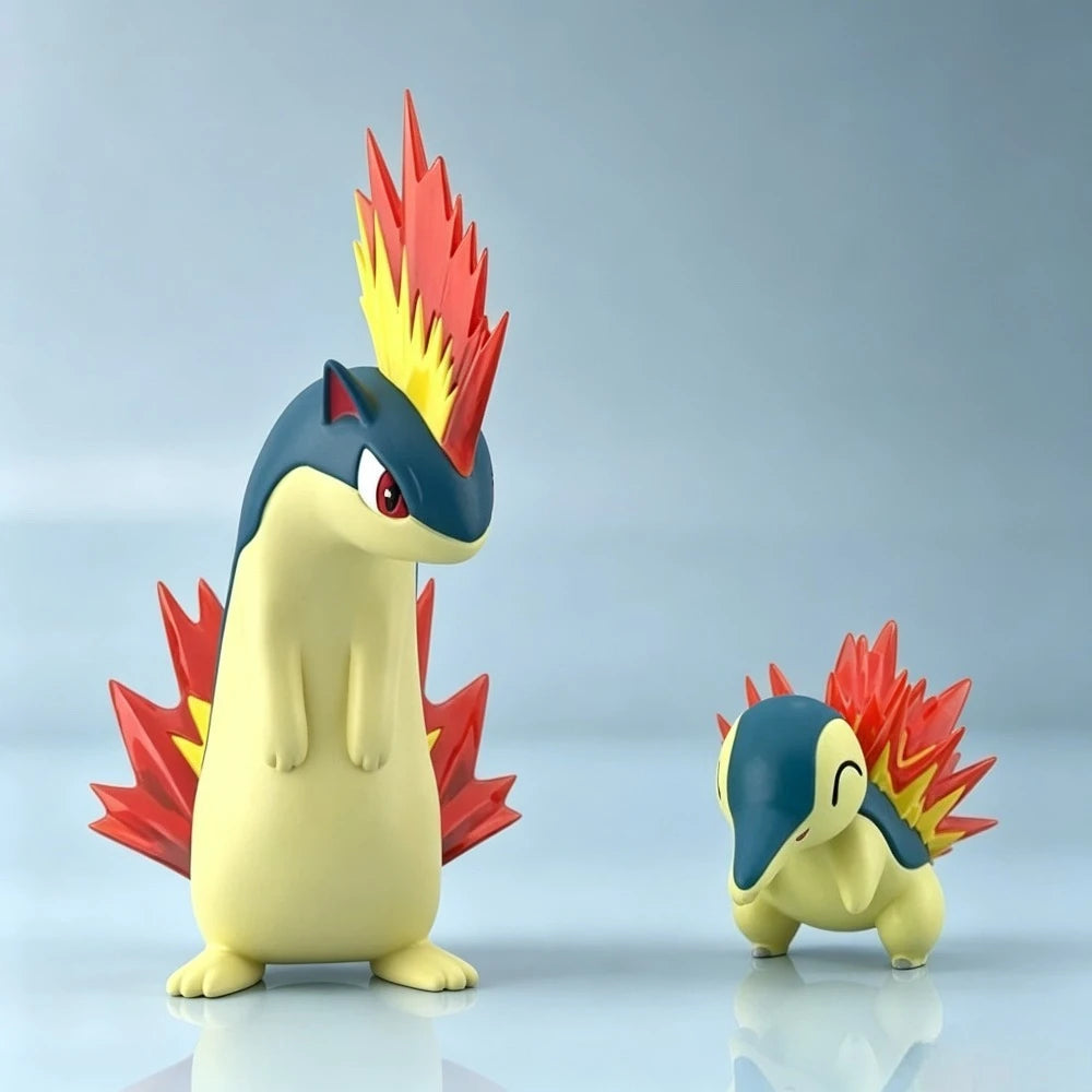 2.5-9.5cm Anime Figure Scale World Typhlosion Group Pokemen Action Figures Pvc Statue Desktop Collection Model Toys Gifts