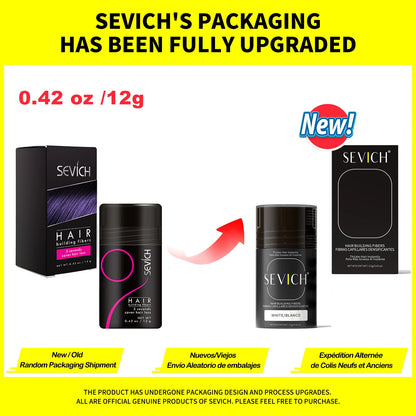 SEVICH Hair Building Fiber Set - Spray Head Design, Precise Coverage, 3 Sec Quick Thickening for Sparse Areas & Styling