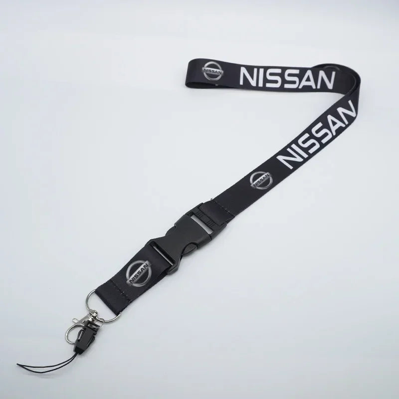 Lanyard Nylon for Nissan Car Logo Key Pendant Holder Phone Sling Keychain Sylphy Qashqai J11 Teana Note Juke GTR X-trail Murano