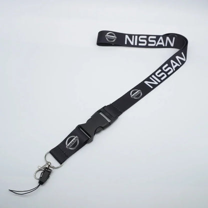 Lanyard Nylon for Nissan Car Logo Key Pendant Holder Phone Sling Keychain Sylphy Qashqai J11 Teana Note Juke GTR X-trail Murano