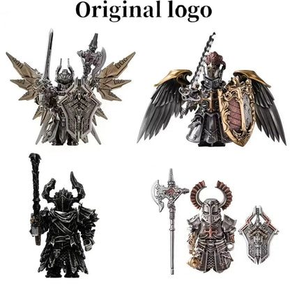 Black Knight Paladin Adjudicator Crusaders Magnetic Detachable Metal Figurine Desktop Decoration Copper Handle Figurine Cultural