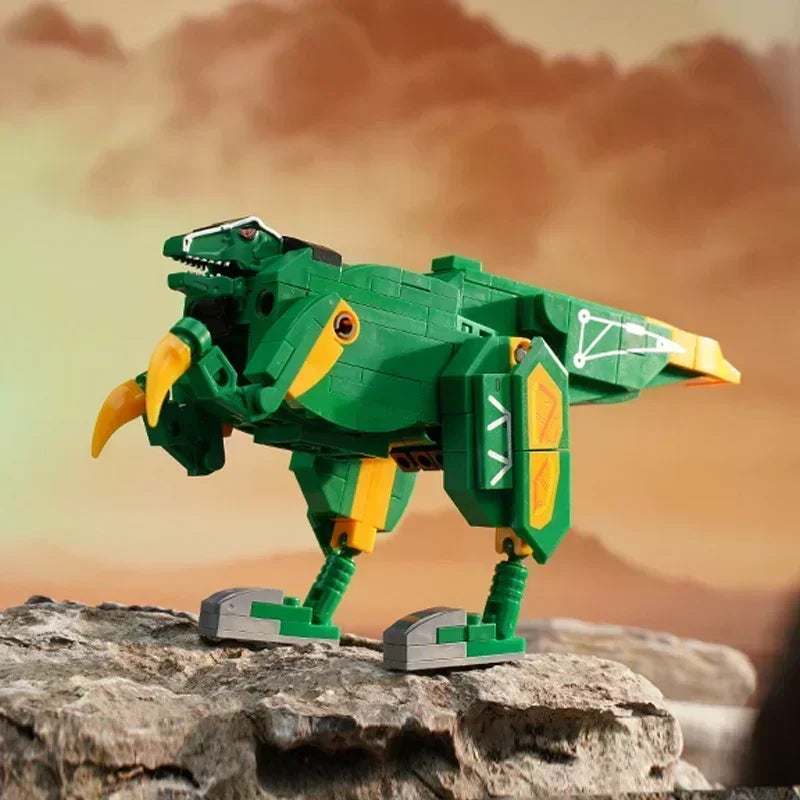 Keeppley Building Blocks Zyuden Sentai Kyoryuger Tyrannosaurus Model Strong Dragon God Dinosaur Toy Splicing Ornaments Gift