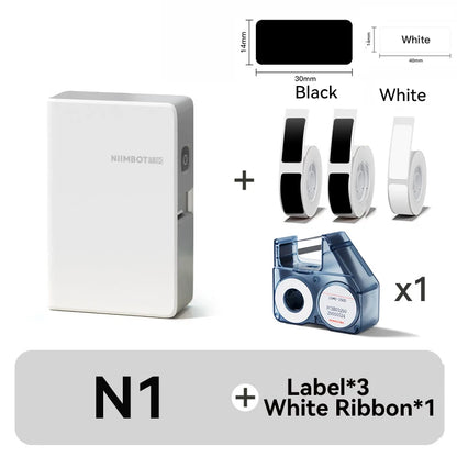 NIIMBOT N1/B18 Mini Portable Label Printer Thermal Transfer Pocket Label Maker With Long Life Ribbon And PET Stickers Gift