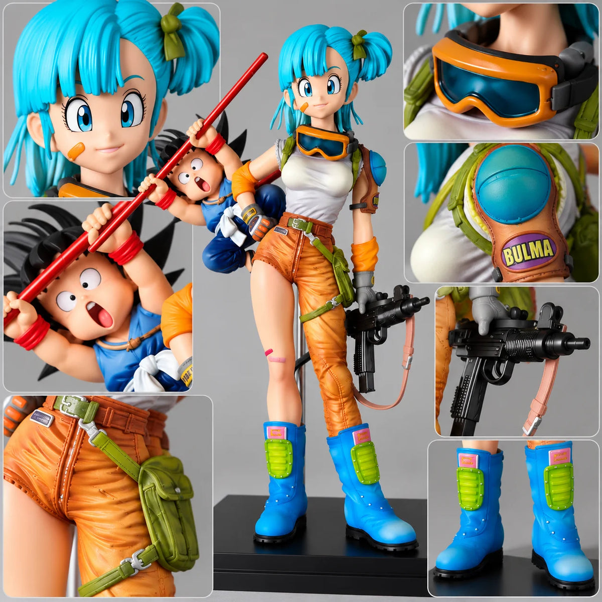 Dragon Ball Bulma Figure with Goku 19cm PVC Anime Action Figure Collectible Model Desktop Decoration Anime Fans Gift
