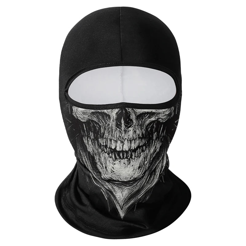 Cycling Mask Skull Quick-drying Sunscreen Balaclava Men's Motorcycle Elastic Helmet Lined Ghost Full Face Windproof Headgear