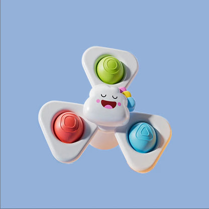 Suction Cup Spinning Cartoon Animal、Insects Spinner Toys Baby High Chair Window Gyro Stress Reliever Kids Bath Toys Gift