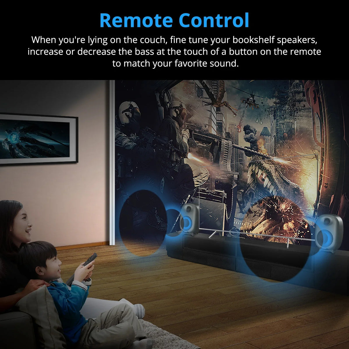 Bestisan SR06 80W Gaming Bluetooth Bookshelf Speakers Computer Active Speaker Soundbar Hifi Home Theater Bass For PC TV