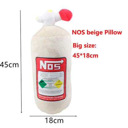 Car Seat NOS Headrest Pillow Universal Plush Neck Pillow Cushion Nos Bottle Stuffed Toys Soft JDM Cushion Gifts Car Interior