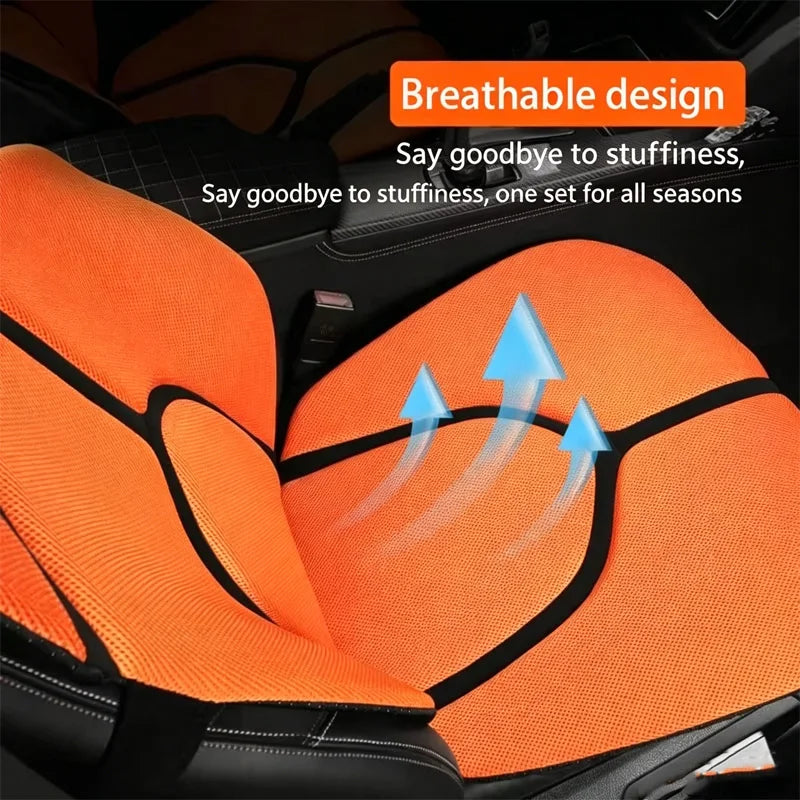 For MINI Cooper 2014-2026 Breathable Mesh Car Seat Cushion Ergonomic Lumbar Support Anti-Slip Auto Seat Protector Pad