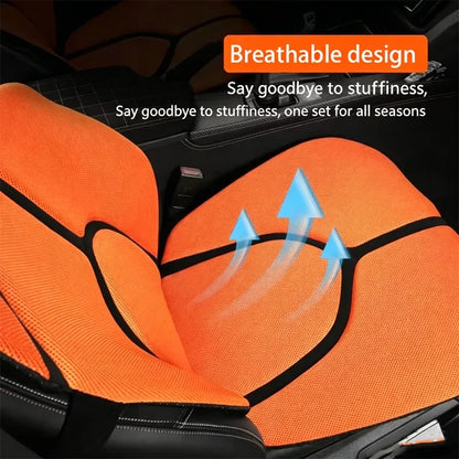 For MINI Cooper 2014-2026 Breathable Mesh Car Seat Cushion Ergonomic Lumbar Support Anti-Slip Auto Seat Protector Pad