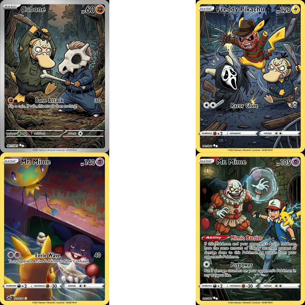 DIY Self Control Pika Joker Collect Signature Trading  Card Anime Cartoon Gift