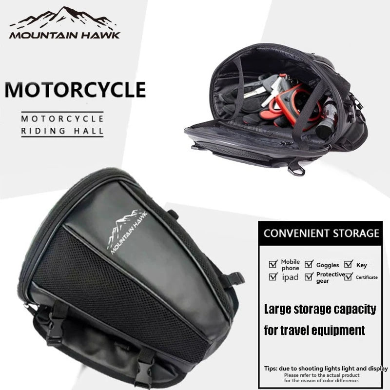MOUNTAIN HAWK Motorcycle Bag Tail Bag Rear Pack Backseat Pack Backpack Crossbody Bag