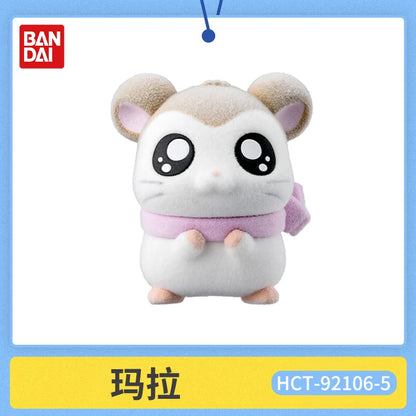 Bandai Genuine Hamtaro Hamster Collection Ornaments Anime Figure Model Kawaii Doll 6pcs Desktop Decoration Collection Toys Gifts