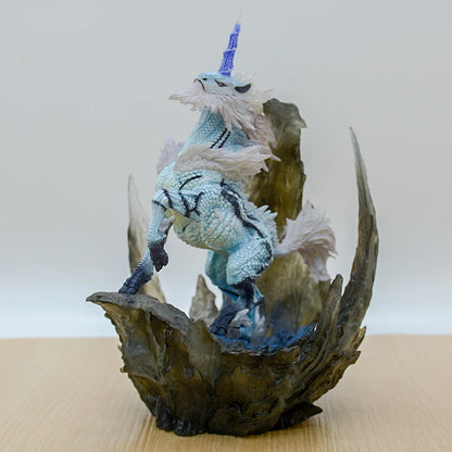 22cm Monster Hunter World Kirin Anime Figure Capcom Builder Creator's Model Glavenus/Dinovaldo/Velkhana Action Figure Doll Toys