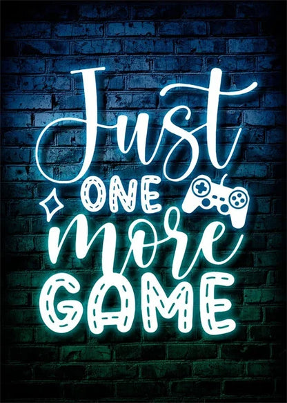 Gaming Neon Eat Sleep Game Repeat  Canvas Posters Gamer Room Decor Canvas Print Art for Home Esports Bedroom Decor Gift Painting