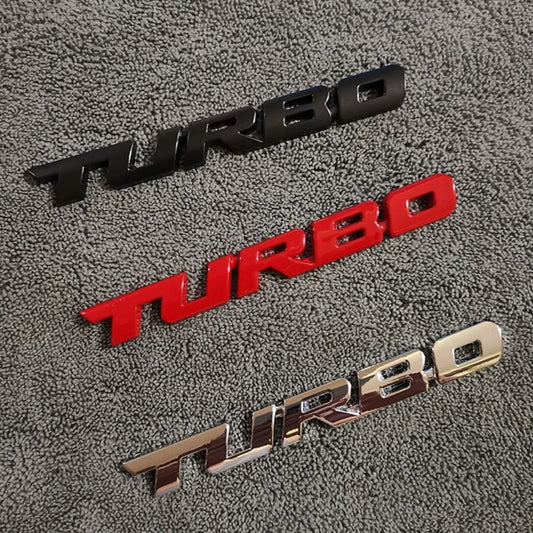 3D Metal Stickers Automotive Turbo Charging Stickers