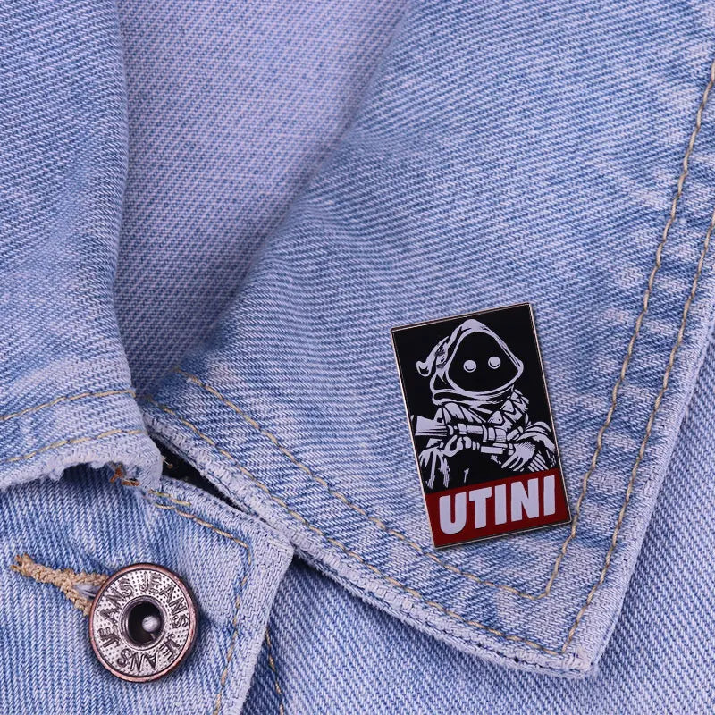 Stars War Jjawa Utini Art Badge Metal Brooch Enamel Pin