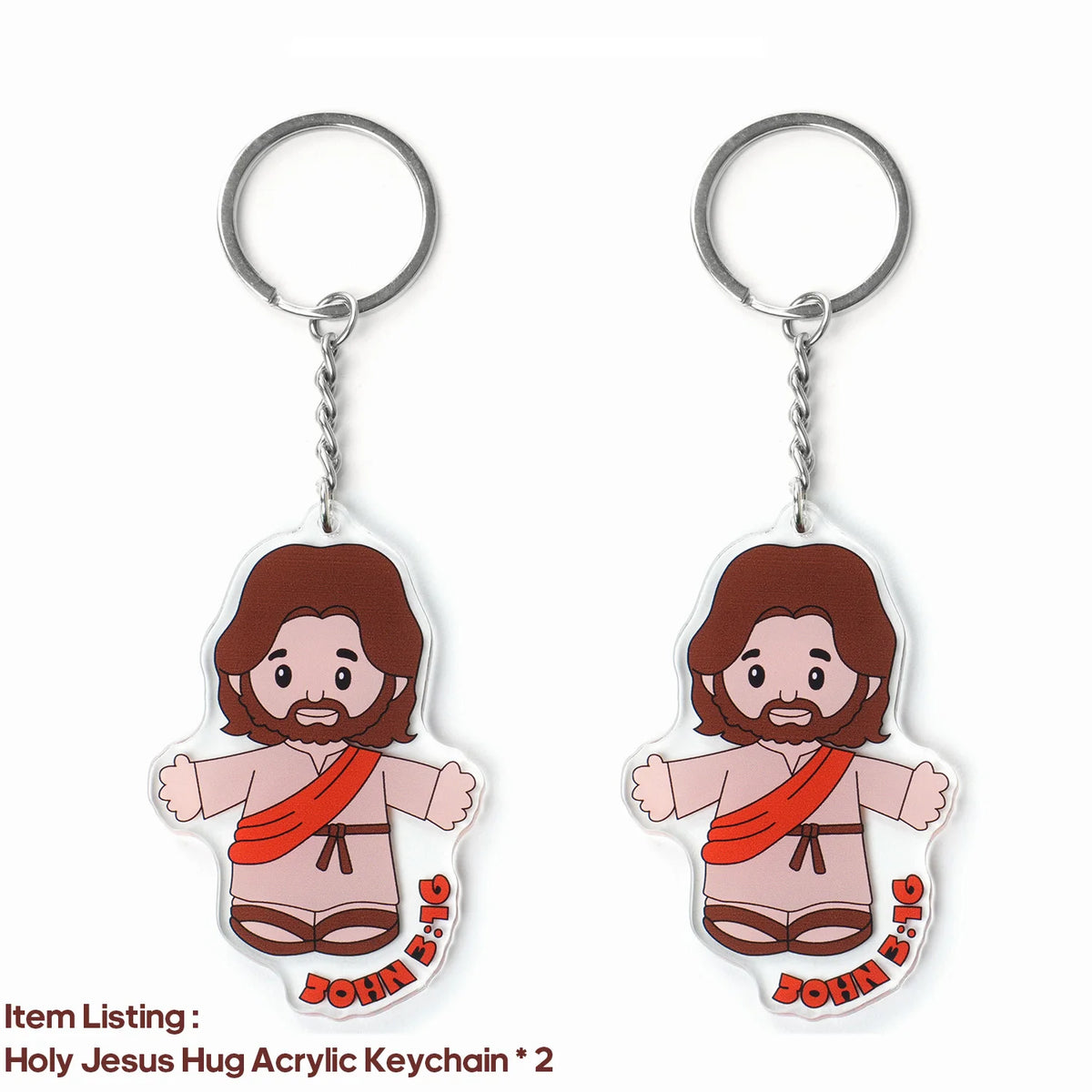 Cartoon Jesus Hug Stuffed Toy with Ornament Keychain Decoration Bedside Sofa Cushion Christmas Gift Soft Plush Doll for Kid Gift