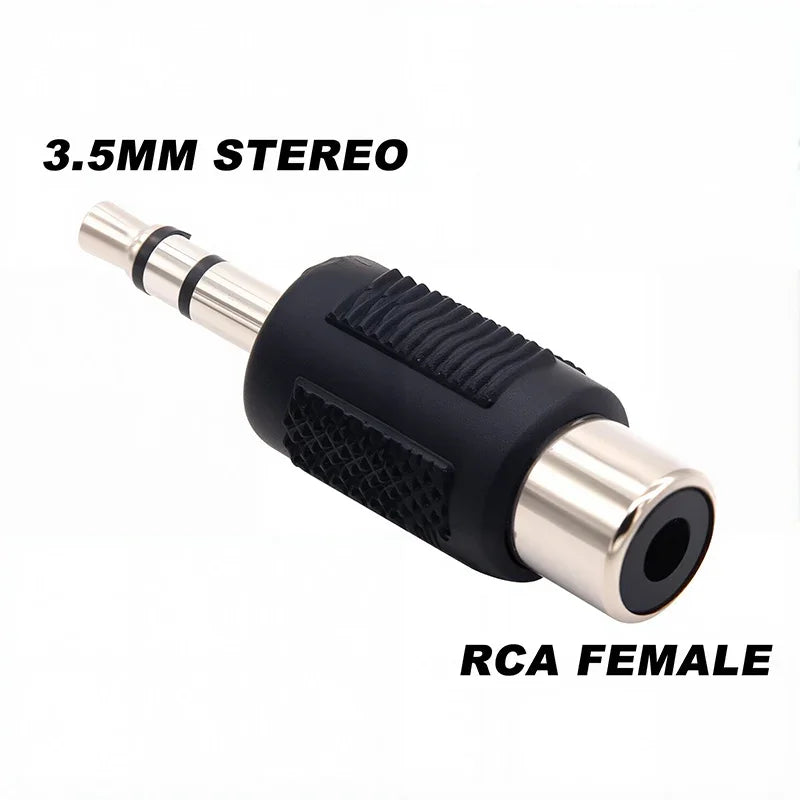 5Pcs Stereo 1/4" Male Plug to RCA Female Jack 6.35mm 3.5mm Audio Mono Adapter Connector Conversion Plug TS for Home KTV