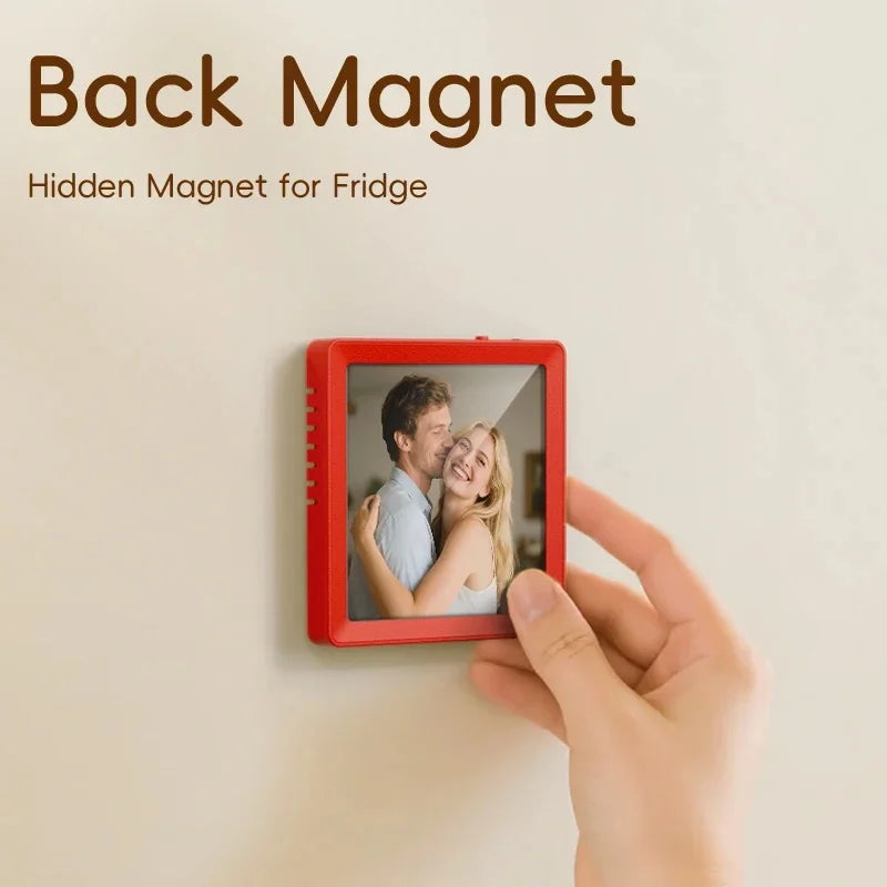 4" DIY Photo Frame Wireless Bluetooth Speaker Magnetic Design Desktop Picture Decor Audio Support Recording TF Card Playback