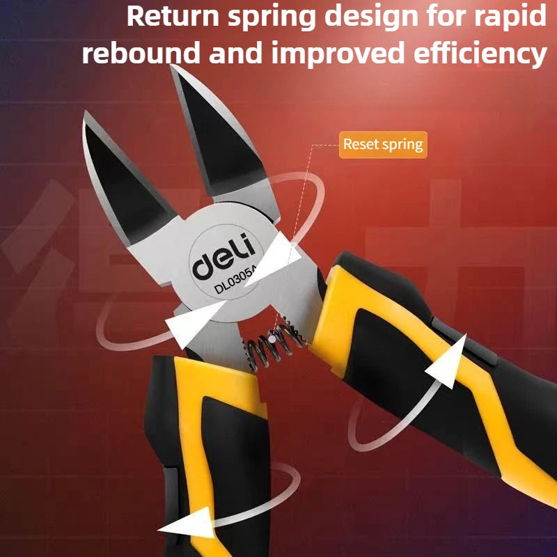 Deli Diagonal Pliers CR-V Plastic Pliers 5 / 6 inch Jewelry Wire and Cable Cutter Cutting Side Scissors Tools Electrical Tools