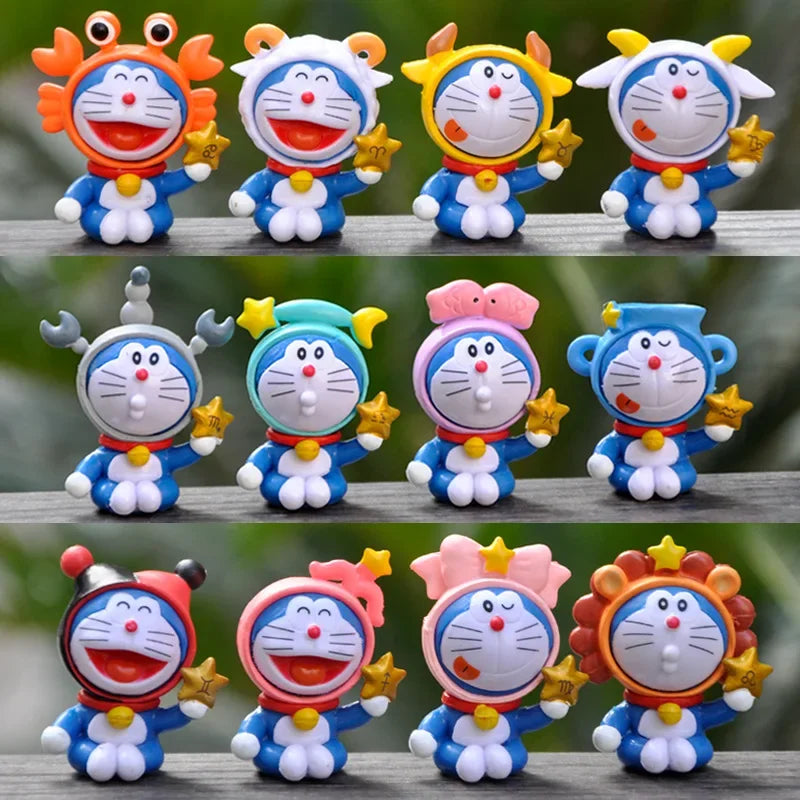 Doraemon Nobita Nobi Shizuka Minamoto Takeshi Gouda Suneo Honekawa Dorami Action Figure Toys Blue Cat Dolls Birthday Gifts Decor