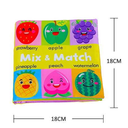 Soft Baby Books 3D Touch Feel High Contrast Cloth Book Sensory Early Learning Stroller Toys for Infant Toddler Gifts 0-12 Months