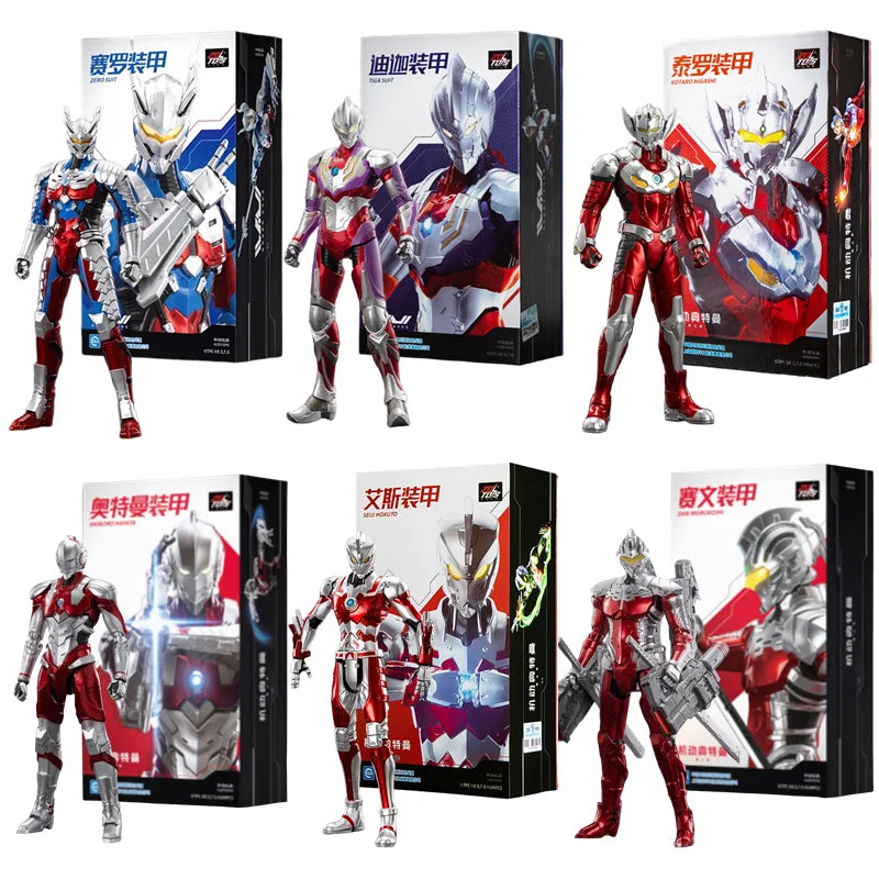 ZD Toys Ultraman Figure Kotaro Higashi Zero suit Tiga suit Ace Ultra Seven Ultraman Jack Cartoon  Collect Toys Birthday Gifts
