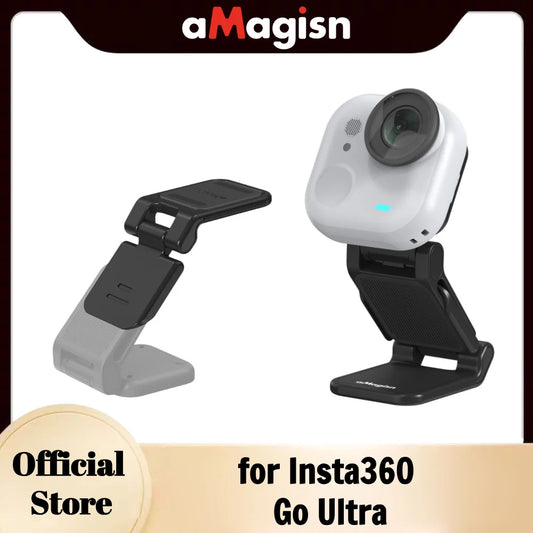 aMagisn GO Ultra Magnetic Easy Clip Mount Strong Magnet Bracket with Adjustable Angle for Vlogging Cycling for Insta360 GO Ultra