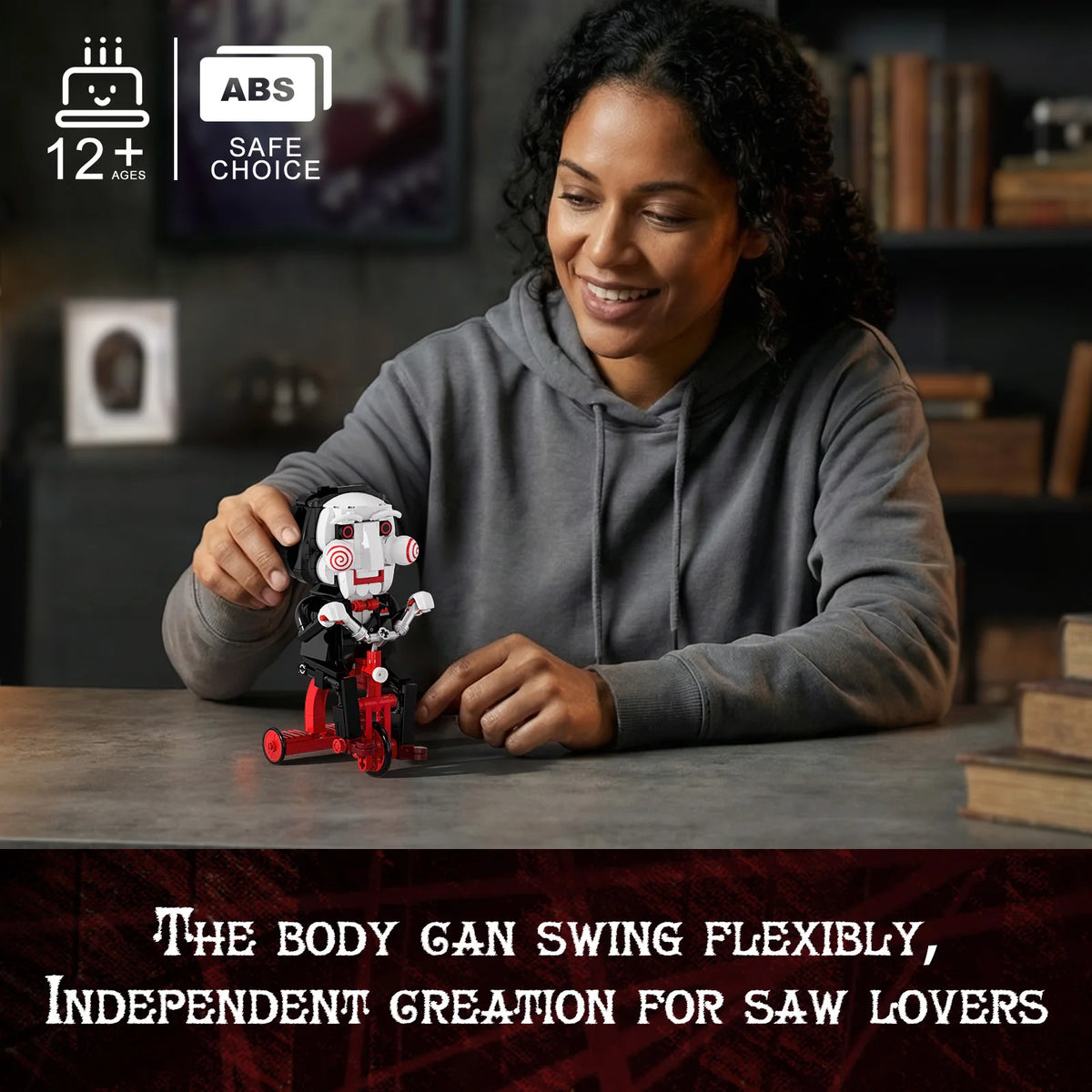 JAKI SAW Billy the Puppet on Tricycle Building Blocks 261pcs Official Movie Licensed Figure Gift
