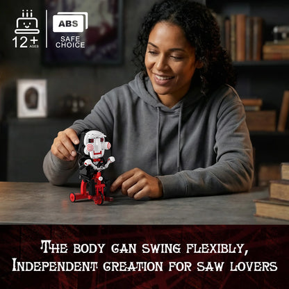 JAKI SAW Billy the Puppet on Tricycle Building Blocks 261pcs Official Movie Licensed Figure Gift