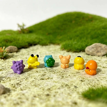 6pcs Pokemon Pocket desktop Ornaments, Cute Anime Character Figurine Set, Collection Decoration, Fan Surprise Products