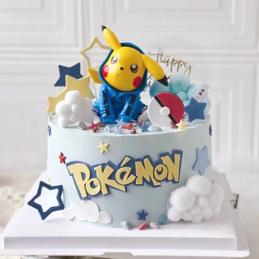 14Pcs/Set Pokemon Cake Topper Party Pokemon Birthday Boy Kids Baby Shower Gift Pikachu Happy Birthday Cake Decoration Supplies