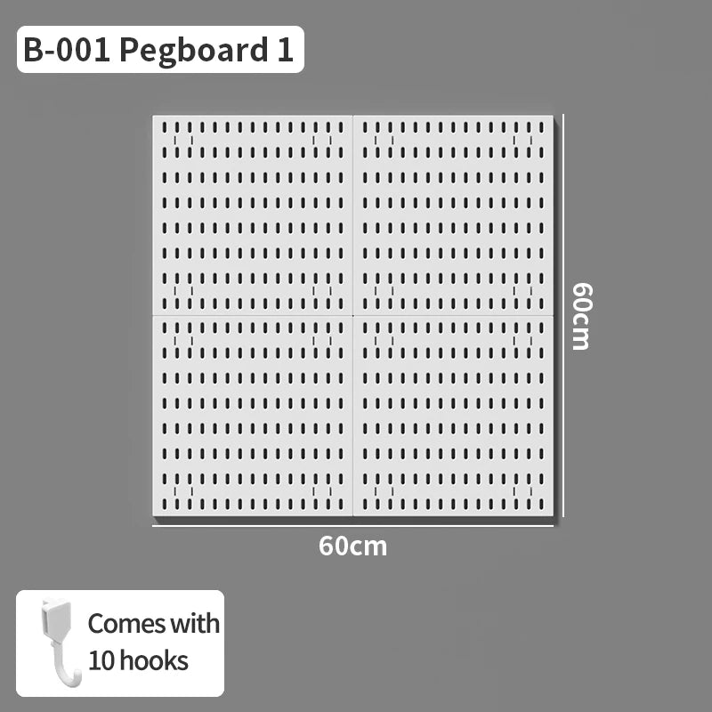 No Drill Pegboard Wall Rack Gaming Room Storage for Controllers Headphones Figures Keyboard Hooks Shelf