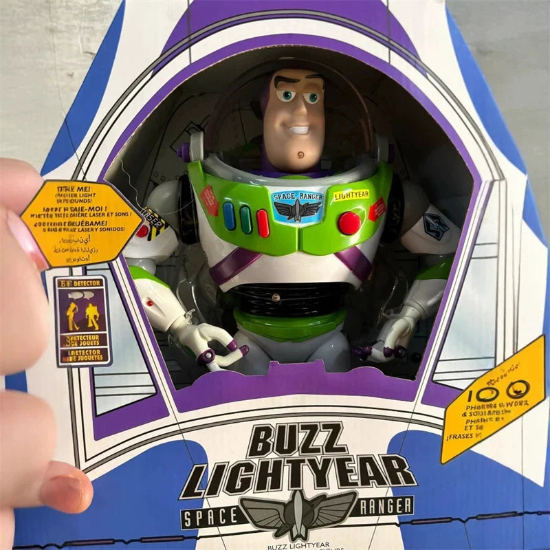 30cm Toy Story Buzz Lightyear Spacecraft Sound Model Buzz Lightyear Action Figure Doll Desktop Collection Birthday Gift