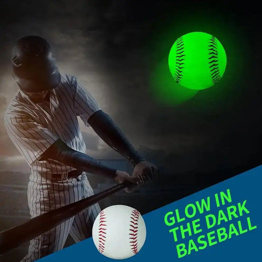 9 Inch Glow In The Dark Baseball PVC Luminous Night Training Ball Handmade Softball Hardball Practice Game For Kids Men Team