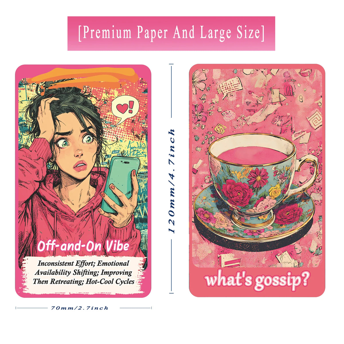 Interpersonal Gossip 80-Card Starter Deck Intuitive Divination Cards For Love, Relationships, and Emotional Insight
