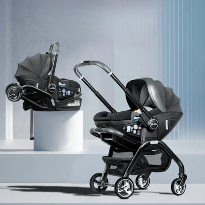 3-in-1 Baby Stroller, Baby Safety Seat, Newborn Sleeping Basket, Portable with 5 Color Choices Suitable for Ages 0-3