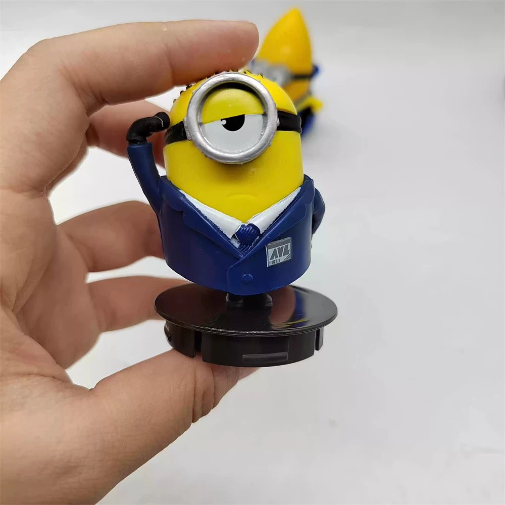 Despicable Me 4 Movie Minions Topper Figure Loose Figurine Toy Exclusive Collectible Desktop Decoration Gifts ﻿