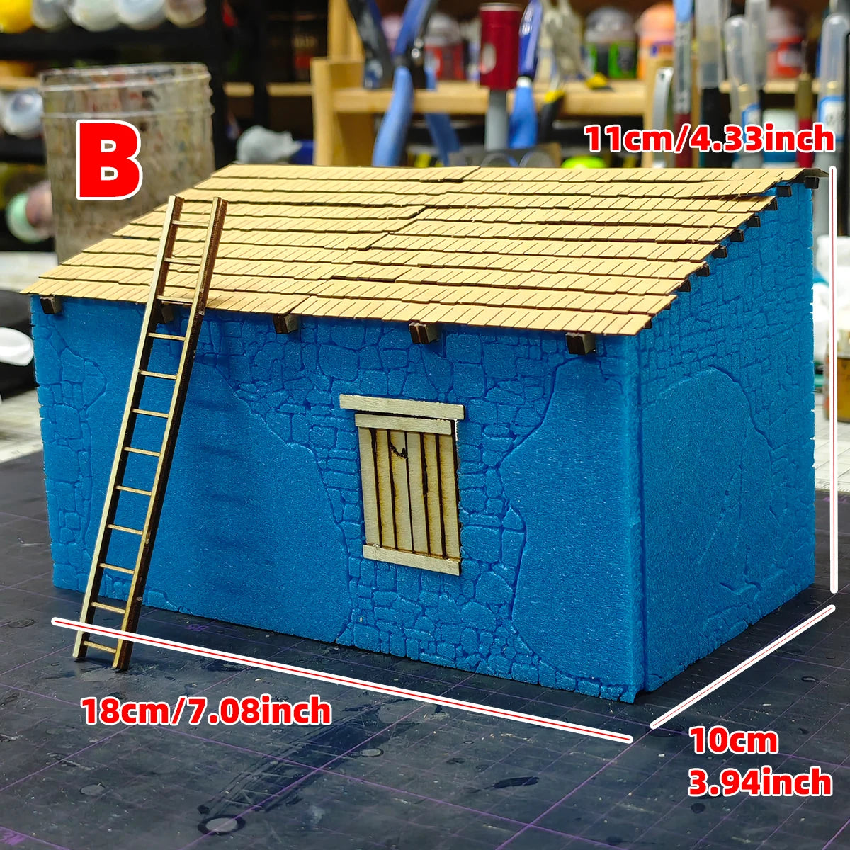 Assembly Architectural Model Building Rural Area Residence Bungalow Countryside Village Diorama Scale Model Kit 1/35 1/32