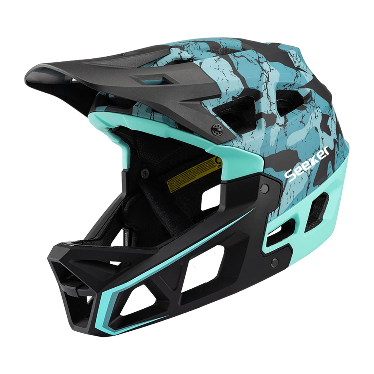 UMUSEEKER Bicycle Cross-Country Full-Face Helmet, One-Piece Impact-Resistant Adult Mountain Biking Downhill Safety Protective He