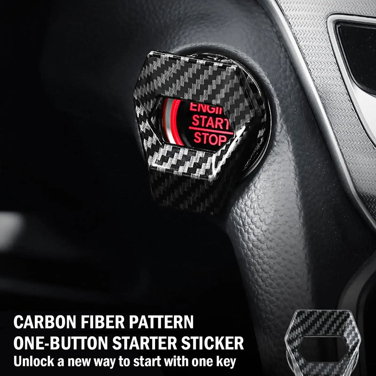 New universal car engine start stop switch button protective cover, anti scratch car interior design car product accessories
