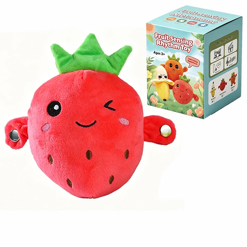 Hot Creative Peculiar Music Rhythm Parent-child Interactive Plush Doll Banana Fruit Induction Cultivate Music Perception gifts