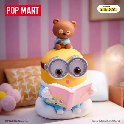 Original POP MART Minions Bedtime Stories By Bob And Tim Series Blind Box Anime Figure Mystery Box Desktop Toy Surprise Fan Gift